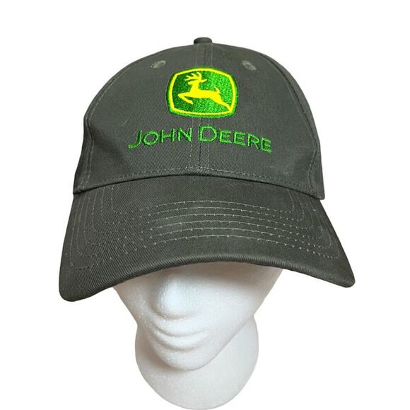 John Deere SnapBack Hat Olive One Size Lindsey Equipment Army Green Trucker - Picture 1 of 9